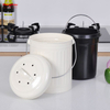 Food Waste Compost Bin Countertop Table Garbage Container Odor-free Compost Bin Stainless Steel Kitchen Compost Bin