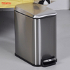 5L Kitchen Trash Can Combo Set With Soft-closing Lid Large Office Waste Bin Stainless Steel Foot Pedal Trash Can