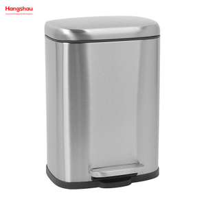 5L Indoor Stainless Steel Metal Dustbin/toilet Waste Bin With Pedal Trash Can Hotel Rubbish Bin