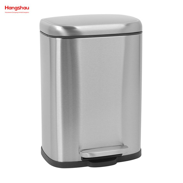 5L Indoor Stainless Steel Metal Dustbin/toilet Waste Bin With Pedal Trash Can Hotel Rubbish Bin