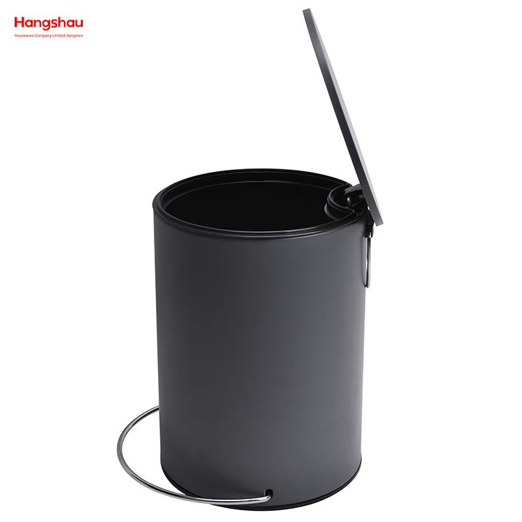 3L Plastic Simple Foot Pedal Household Pedal Waste Bin For Indoor Trash Can Bathroom Metal Trash Can Powder Coating Morden Style Dustbin Garbage Can Dust Bins Patent Design 
