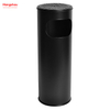 12L Metal With An Ashtray In The Hotel Lobby Trash Can Ashtrays in Public Places Waste Bins Smoking Area Trash Can Stainless Steel Round Ashtray Dustbin 