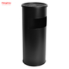17L Metal With An Ashtray In The Hotel LobbyTrash Can Smoking Area Trash Can Stainless Steel Round Ashtray Dustbin Ashtrays in Public Places Waste Bins