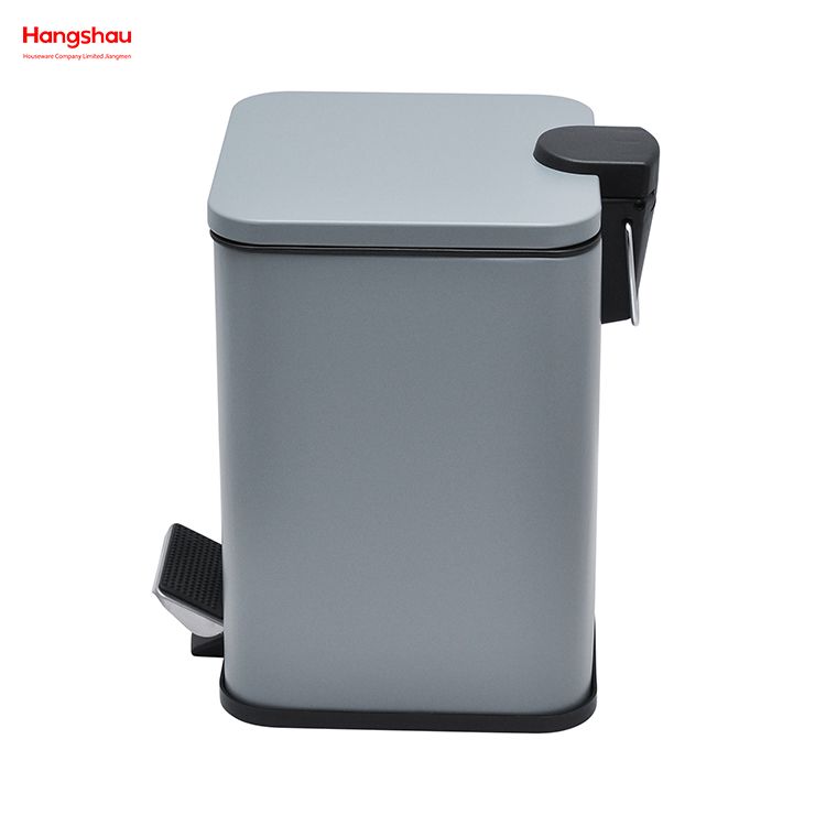 5L Square Bathroom Trash Can Morden Style Dustbin Garbage Can Metal Powder Coating Household Pedal Waste Bin Dust Bins For Indoor Trash Can 