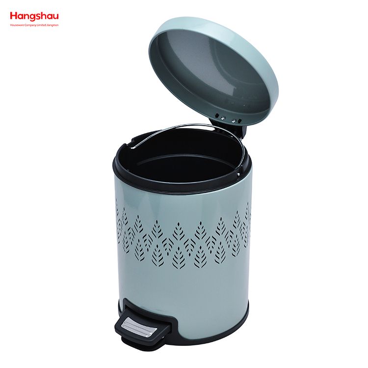 5L Powder Coating Household Pedal Waste Bin Dust Bins For Indoor Trash Can Bathroom Trash Can Metal Morden Style Dustbin Garbage Can 