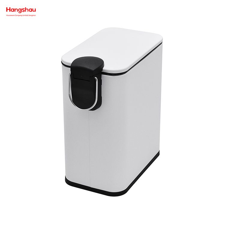 5L Waste Bin Dust Bins Pedal Morden Style Dustbin Garbage Can Household Square Bathroom Trash Can For Indoor Trash Can Metal 