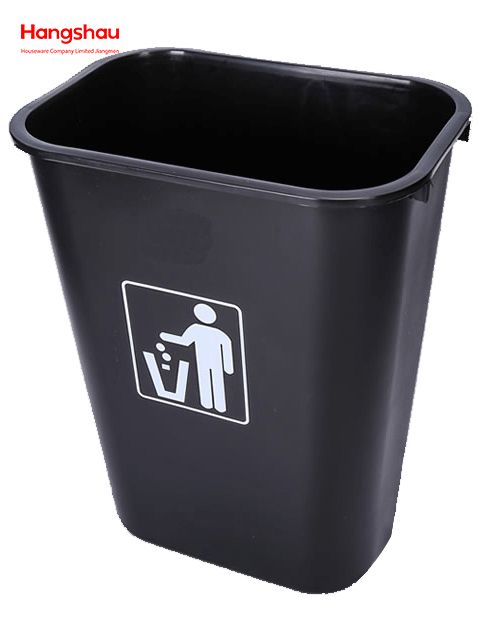 13L Plastic Household Kitchen Bar Opening Simple Trash Bin without Lid Garbage Bin Open Top Dustbin 