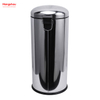 Round Mirror Polishing Shape 30 Liter Soft Closing Kitchen Stainless Steel Polish Trash Can With Foot Pedal