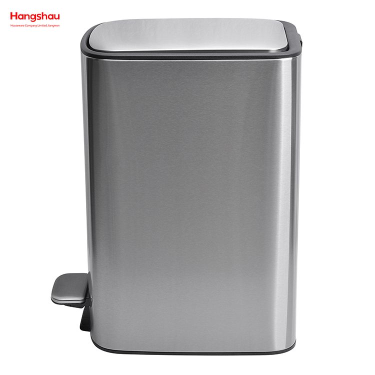 11.5L Stainless Steel Rectangular Pedal Bin Hotel Dust Bin Foot Pedal Dustbin With Rubbish Bin Garbage For Kitchen Hotel Office Trash Can