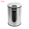 12L Stainless Steel Round Pedal Bin with Soft Close Device Household Bathroom Pedal Pedal Trash Bin with Step Pedal Office And Kitchen Use Waste Bins Dustbin Garbage Can