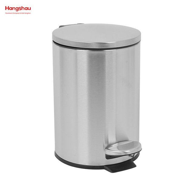 Hotel/Home/Bathroom Footpedal Stainless Steel Garbage Bin Household Pedal Bin Bathroom Trash Bin