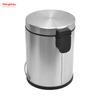 5L Patent Design Bathroom Metal Trash Can Powder Coating Morden Style Dustbin Garbage Can Dust Bins Household Pedal Waste Bin For Indoor Trash Can Foot Pedal 