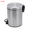 5L Round Trash Can with Removable Inner Wastebasket, Bathroom Trash Can Stainless Steel Foot Pedal Bin