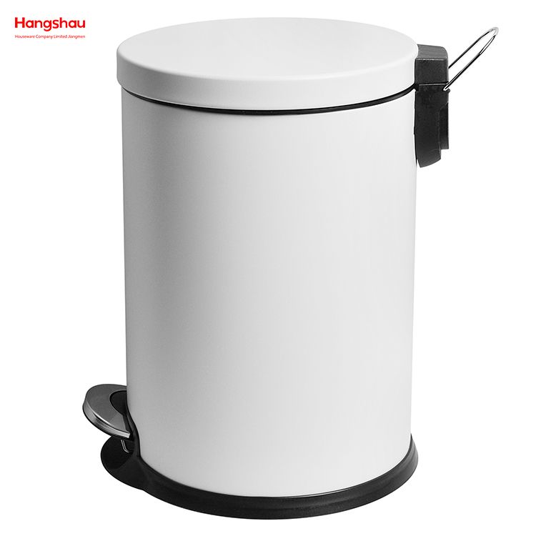 20 Liter / 5.3 Gallon Round Household Soft-close Trash Can With Foot Pedal Can Step Pedal Dustbin Kitchen Waste Bin Garbage Bin