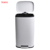 30L Hotels Cafeteria Custom Colorful Rectangular Silent Closing Foot Pedal Dustbin Lobby Stainless Steel Garbage Trash Bin For Kitchen waste Office Trash Can