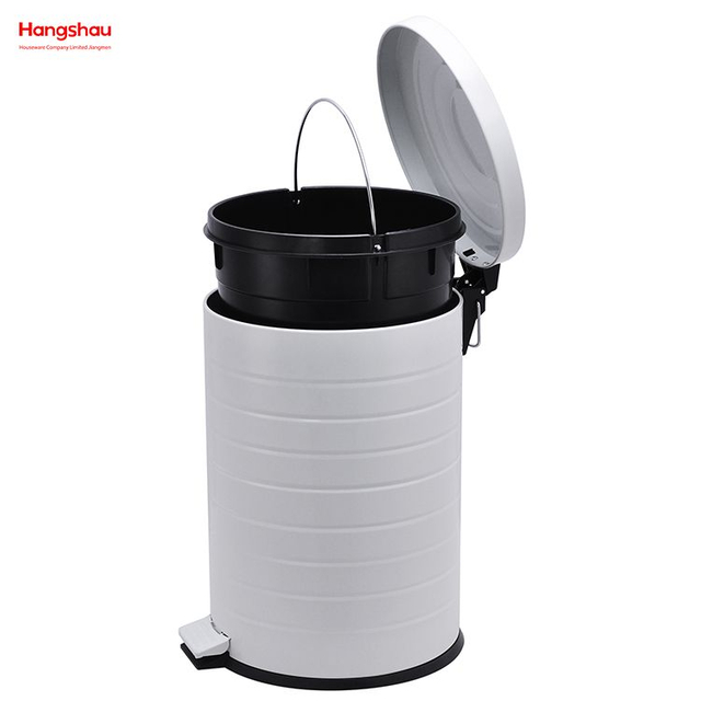 20L Kitchen Garbage Can Household Dust Bins For Indoor Trash Can Powder Coating Pedal Waste Bin Bathroom Trash Can Metal Morden Style Dustbin 