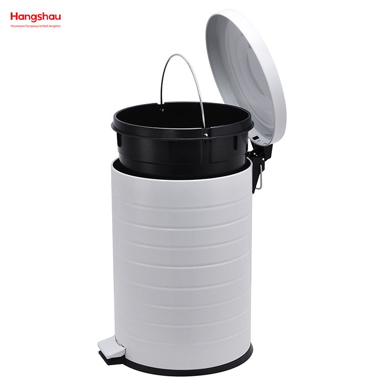 20L Kitchen Garbage Can Household Dust Bins For Indoor Trash Can Powder Coating Pedal Waste Bin Bathroom Trash Can Metal Morden Style Dustbin 
