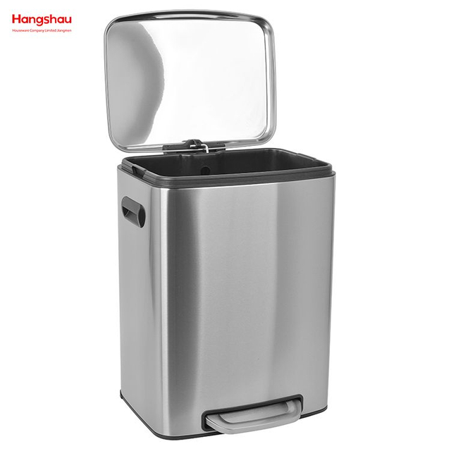 Hot Sales Kitchen Stainless Steel Dustbin 50 Liter Trash Can With Lid