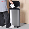 30l Trash Bin Stainless Steel Slim Lid Kitchen Trash Bin Soft Close Pedal Bin For Kitchen