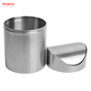 3.5L stainless steel round push bin Swing Lid Waste Bin Hotel Room Metal Trash Bin Waste Bin Dustbin Steel Recycle Bin Metal Trash Can With Cover Lid