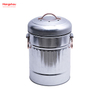 Stainless Steel Kitchen Compost Bin Countertop Table Garbage Container Odor-free Compost Bin