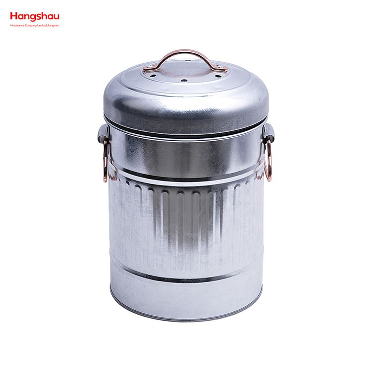 Stainless Steel Kitchen Compost Bin Countertop Table Garbage Container Odor-free Compost Bin
