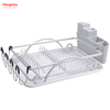 Kitchen Aluminum Stand Dish Rack Countertop Dish Rack Cup Holder Alloy Dish Rack over Sink Organizer Metal Drying Dish Tray Rack 