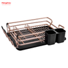  Aluminum Metal Drying Plastic Dish Tray Rack Alloy Dish Rack over Sink Organizer Kitchen Stand Dish Rack Countertop Dish Rack Cup Holder 