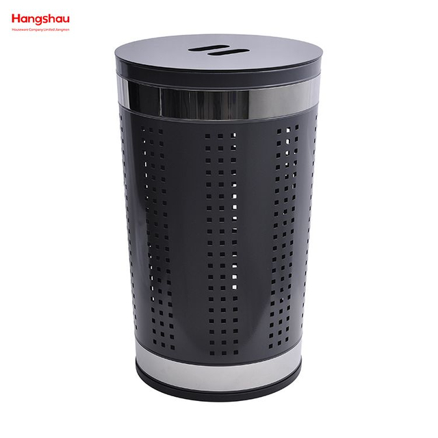 Large Home Storage Basket Laundry Hamper Metal Laundry Basket with Lid Washing Storage Dirty Clothes Laundry Basket 