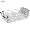 Kitchen Dish Rack Cup Holder Aluminum Alloy Dish Rack Metal Drying Plastic Dish Tray Rack over Sink Organizer Stand Dish Rack Countertop 
