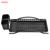 Black Powder Coated Aluminum Alloy Dish Rack Plastic Dish Tray Rack Kitchen Stand Dish Rack Countertop Dish Rack Cup Holder 