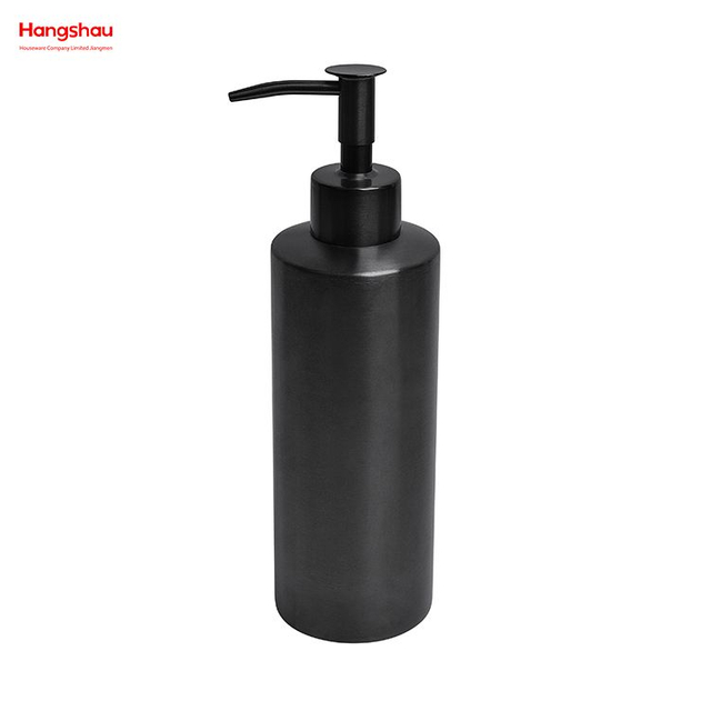 Stainless Steel Brushed And Black Nickel Lacquer Spraying Complete Bathroom Lotion Bottle Dispenser Foam Pump Soap Bottle Bathroom Accessories Luxury Set