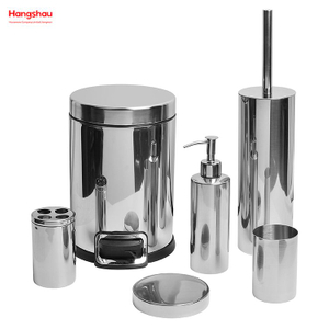 Mirror Polishing Bathroom Accessories Luxury Set Luxury Family Soap Dispenser Toothbrush Holder Tumbler Soap Dish Toiletbrush Holder Ceramic 