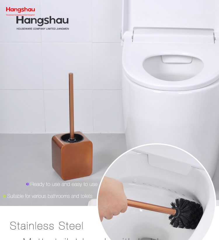 Square stainless steel toilet brush