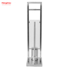 Luxury Matte Metal Free Standing Stainless Steel Toilet Brush And Paper Holder Standing Metal Toilet Brush Holder Lacquer Spraying 