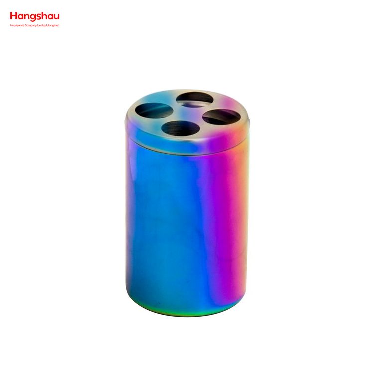 Polishing Electroplating Rainbow Color Bathroom Accessories Luxury Set Luxury Family Soap Dispenser Toothbrush Holder Tumbler Soap Dish Toiletbrush Holder Ceramic 