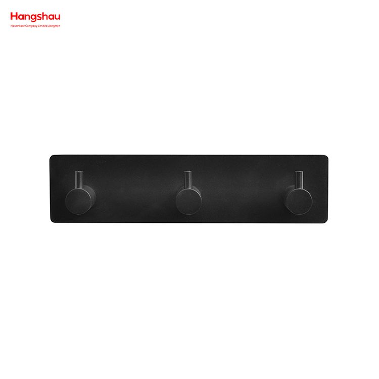 Three Hooks Stainless Steel Sticky Hook Adhesive Wall Hanging Hook with Dual Adhesive Tape Bathroom Metal Hooks for Wall