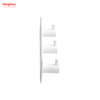 Bathroom Metal Hooks for Wall Three Hooks Stainless Steel Sticky Hook Adhesive Wall Hanging Hook with Dual Adhesive Tape 