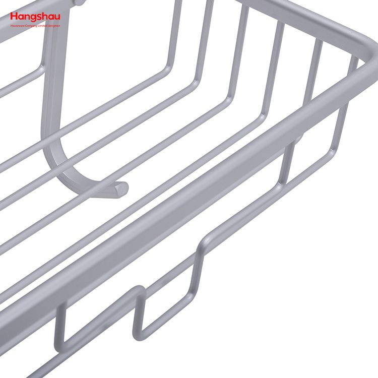2 Layer Aluminium Bathroom Corner Rack With Metal Shower Caddy Bath Storage Rack Wall Shelf Mounted 