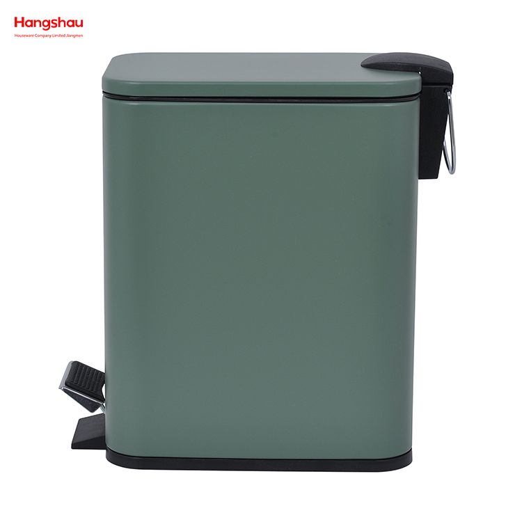 Kitchen Bathroom Hotel Dust Bin Foot Pedal Dustbin With Rubbish Bin Garbage Office Trash Can Iron Rectangular Pedal Bin 