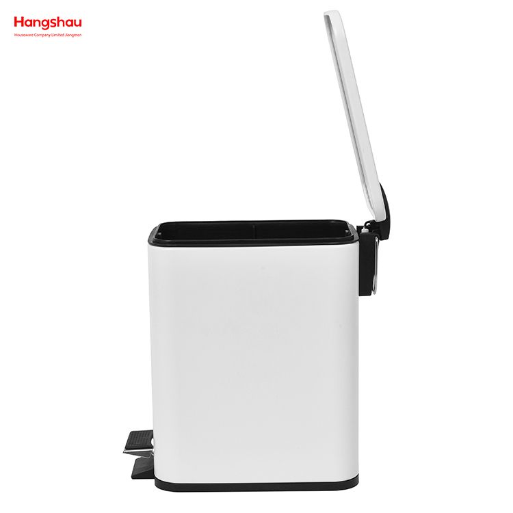 Bathroom Hotel Dust Bin Foot Pedal Dustbin With Rubbish Bin Garbage Kitchen Office Trash Can Iron Rectangular Pedal Bin 