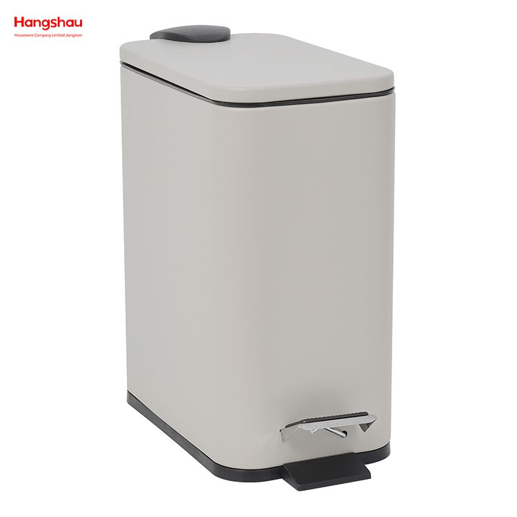 Office Trash Can Iron Rectangular Pedal Bin Kitchen Bathroom Foot Pedal Dustbin With Rubbish Bin Garbage Hotel Dust Bin