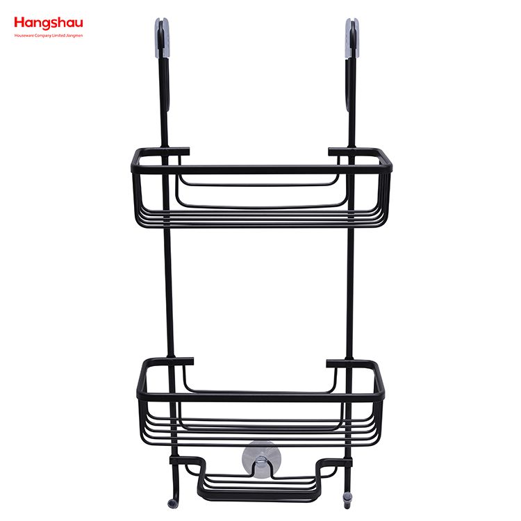 3 Layer Wall Mounted Hanging Basket Bathroom Aluminum Hanger Wall Mounted Bathroom Accessories Shower Caddy In Aluminum Bathroom Shelf Anti-rust Durable