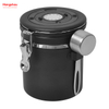 Coffee Canister With Valve & Date Tracker Coffee Grounds Beans Canister Stainless Steel Airtight Coffee Canister