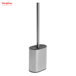 Stainless Steel Toilet Brush Holder Household Bathroom Matte Toilet Cleaning Brush Holder Commode Clean Brush Soft Rubber Bathroom Brush