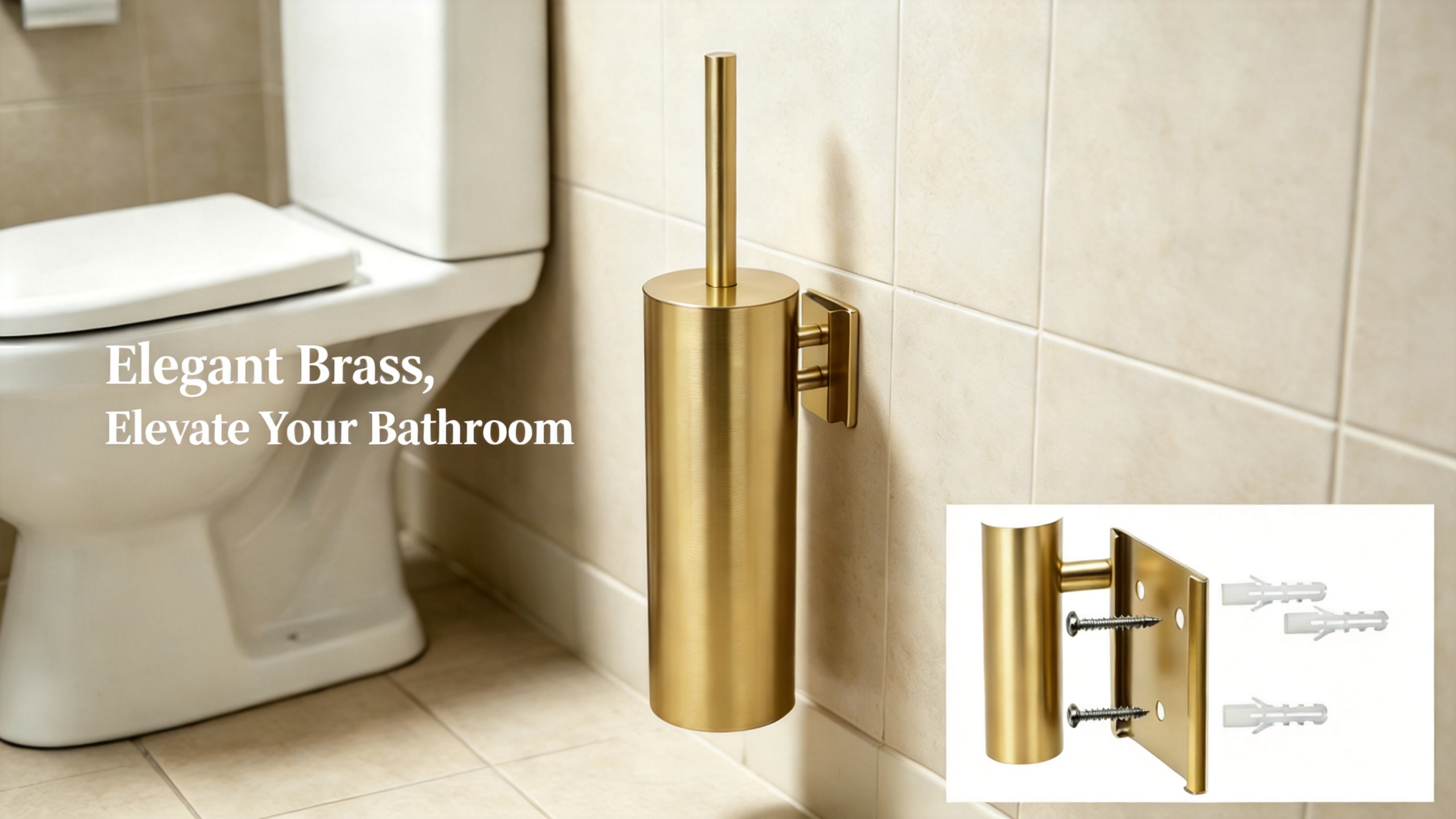 wall mounted toilet brush