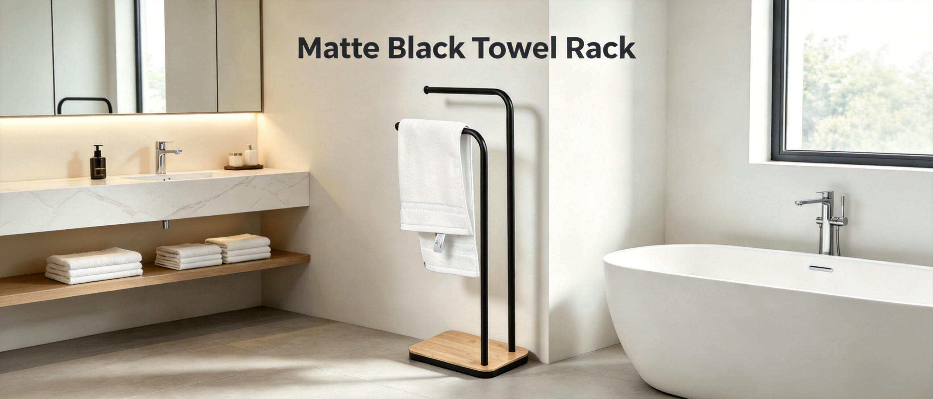 Matte Black Towel Rack