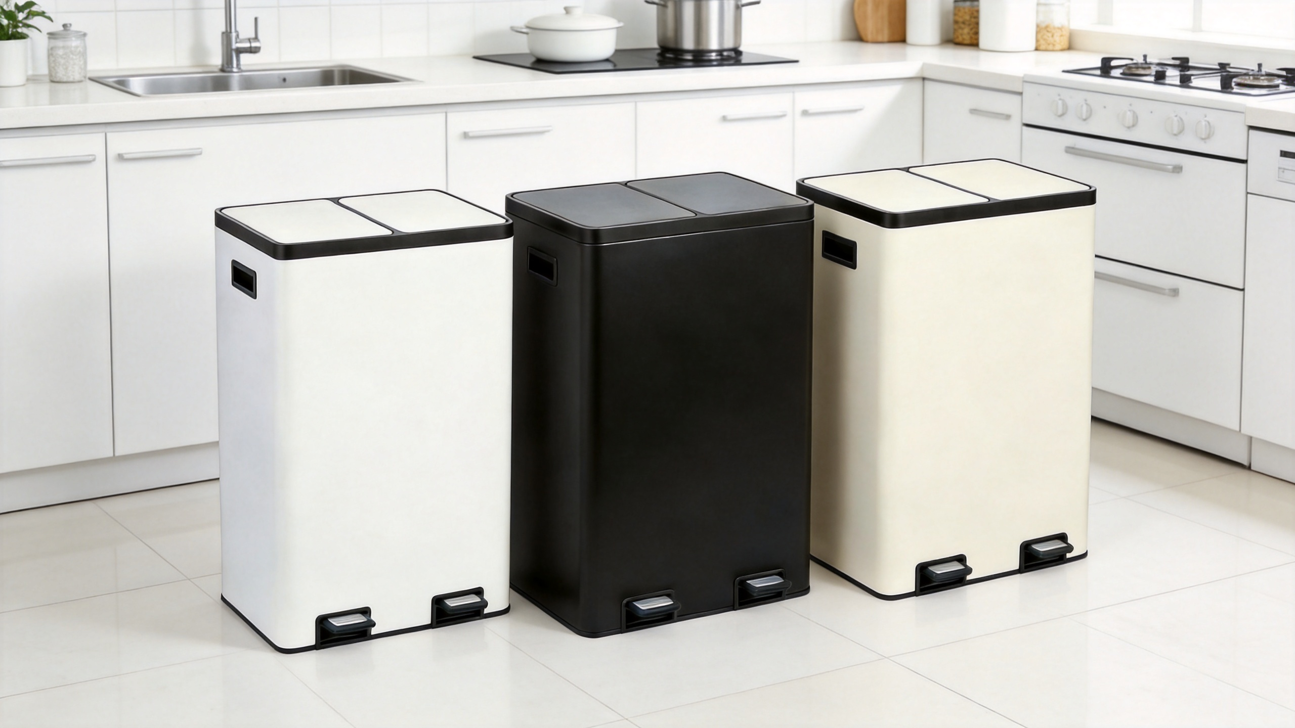 Dual Compartment Trash Can